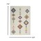 Homeroots 5 x 7 ft. Ivory Boho Jewels Geometric Area Rug 385802 - alternate 4